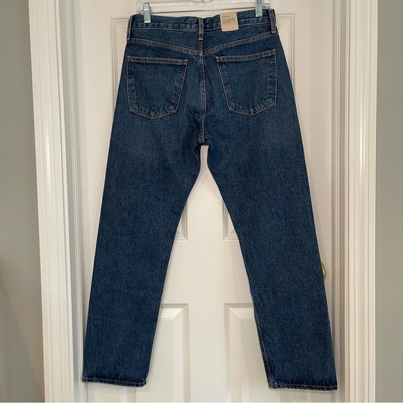 Agolde Blue Straight Leg Jeans - Picture 4 of 13
